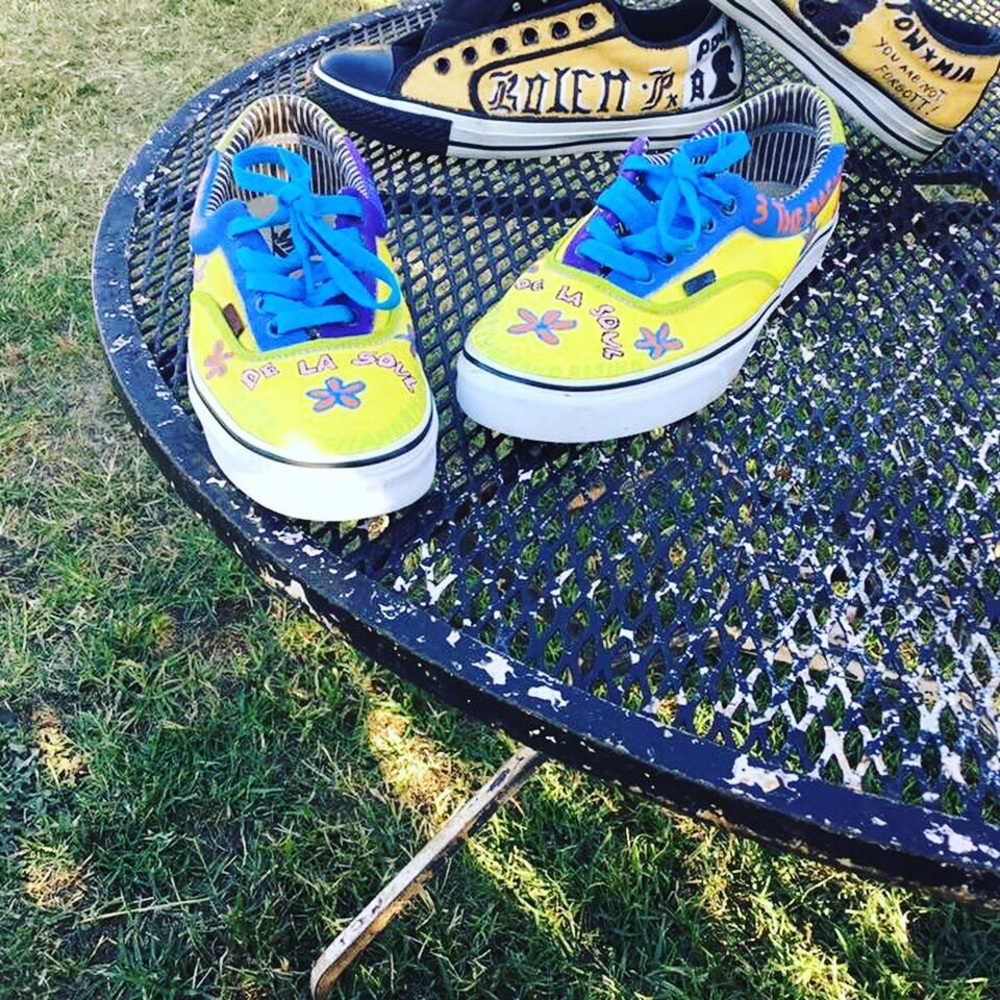 CUSTOM HAND PAINTED VANS DE LA SOL SIZE 10 MEN